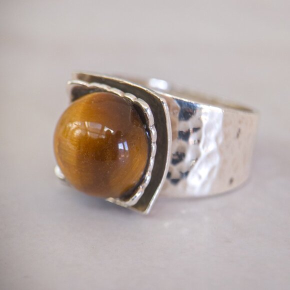 Silpada Sterling Ring with Tiger’s Eye Orb — Size 6.5 - Picture 13 of 16